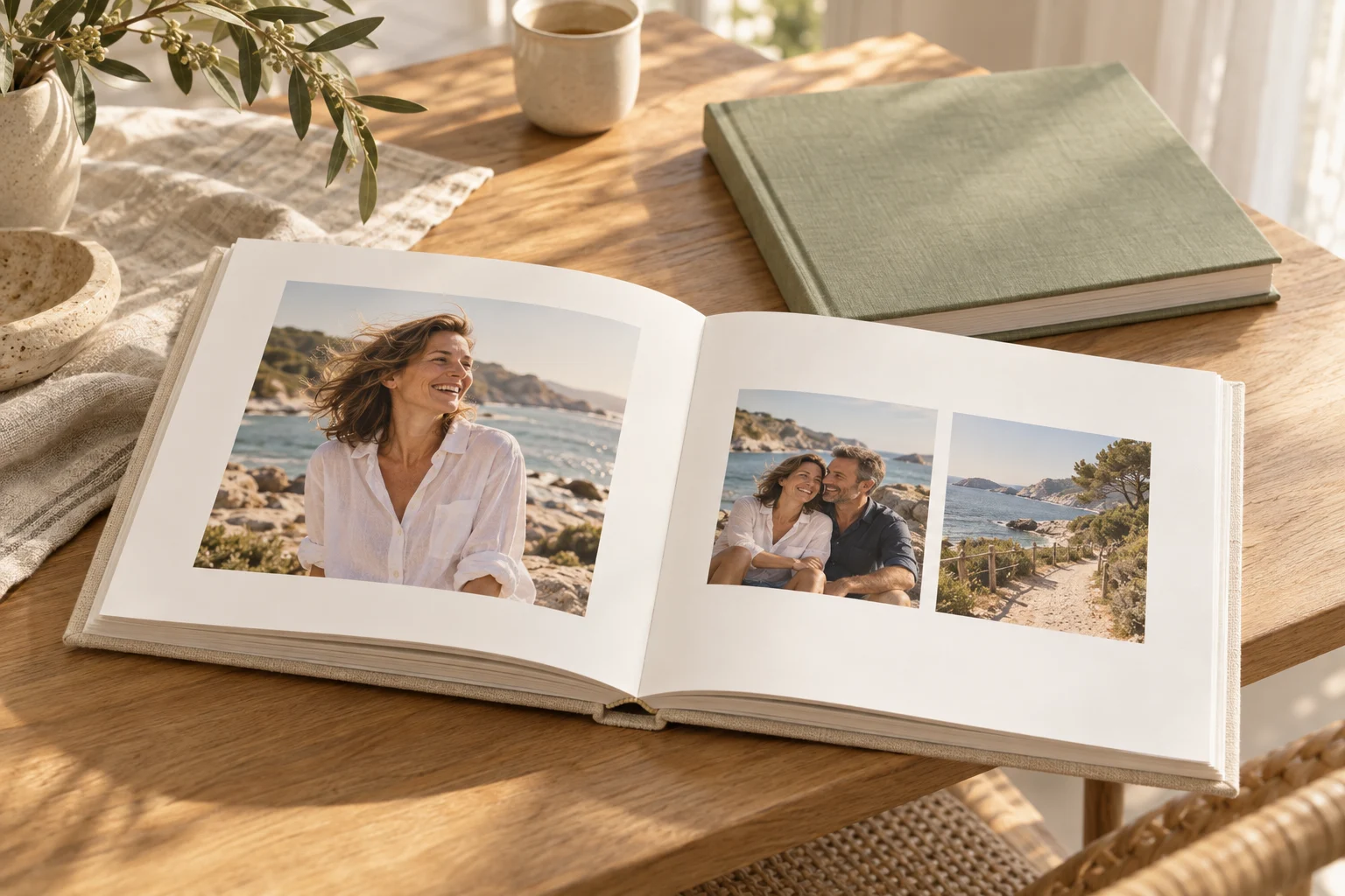 Illustration d’un album contenant des souvenirs de couple