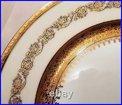 10 3/4 DINNER PLATE Raynaud Limoges Imperial China gold vtg french porcelain