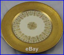 10 Antique Heinrich & Co. Selb Bavaria Gold Encrusted Dinner Cabinet Plates 11