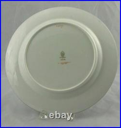 10 Antique Wedgwood Blue & Gold Greek Key Dinner Plates WH Plummer 5th Ave NYC