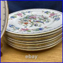 10 Aynsley Pembroke withGold Trim 10 1/2 Dinner Plates