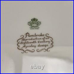 10 Aynsley Pembroke withGold Trim 10 1/2 Dinner Plates