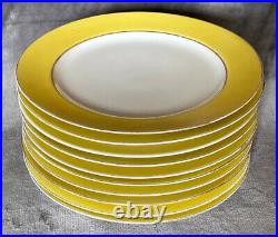 10 Haviland France Yellow Gold Rim Plates