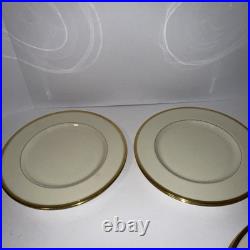 10 Lenox Tuxedo Gold 10 1/2 Dinner Plates Gold Backstamp 10 Lenox Tuxedo Gold 10 1/2 Dinner Plates Gold Backstamp