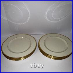 10 Lenox Tuxedo Gold 10 1/2 Dinner Plates Gold Backstamp 10 Lenox Tuxedo Gold 10 1/2 Dinner Plates Gold Backstamp