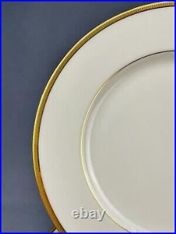 10 Lenox Tuxedo Gold 10 1/2 Dinner Plates Mint