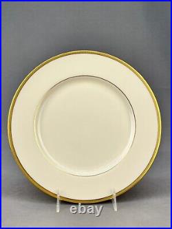 10 Lenox Tuxedo Gold 10 1/2 Dinner Plates Mint