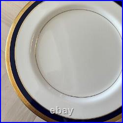 10 Mikasa Lorenzo Gold Cobalt Blue DINNER Plates Plate Set 10.5 Japan A1-128