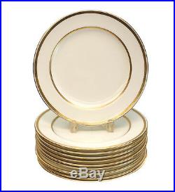 10 Minton for Tiffany & Co. Porcelain Gold Encrusted 10.25 Dinner Plates, c1900