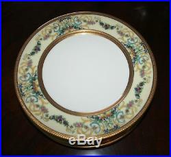10-RARE Gold Encrusted LENOX for J E CALDWELL Floral & Fruit Swags Dinner Plates