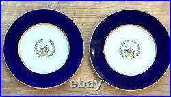 10 Vintage MINTON England Blue Cobalt Gold Encrusted 10¼ Dinner Plates PA500