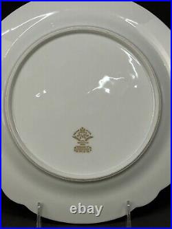 10 Vtg. Noritake Rubigold 10 Dinner Plates Gold + Ruby Design 1930's Mint