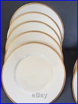 10-crate & Barrel Gold Band Trim 11 Dinner Plates Made In Bangladesh