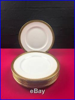10 x Thomas Goode Large Italian Dinner Plates 27.5 cm Castle of Mey Gold Gilding