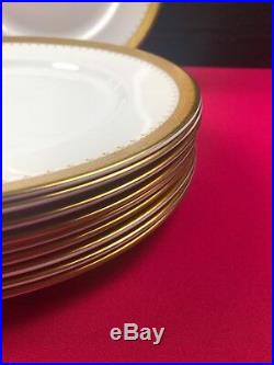 10 x Thomas Goode Large Italian Dinner Plates 27.5 cm Castle of Mey Gold Gilding