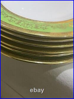 107 pcs Coalport green gold dinner & espresso set