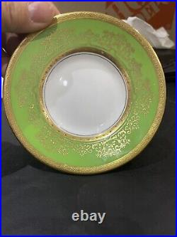 107 pcs Coalport green gold dinner & espresso set