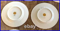 11 1940's Royal China Warranted 22 Carat Gold Floral Center 10¼ Dinner Plates