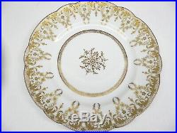 11 Antique 107 Yr Old Delinieres Bernardaud Limoges Dinner Plates Gold MINT