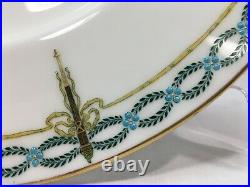 11 Antique Minton H2293 Dinner Plates Laurel Bands Flowers Torches Ribbons Gold