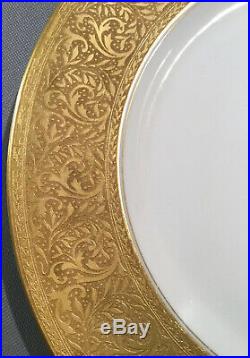 11 Lot Heinrich & Co Selb Barvaria H&C Gold Encrusted Floral Dinner Plates