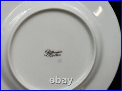 11-Piece Set of BROUGHAM Fine China Cobalt Blue & Gold Dinner + Salad Plates