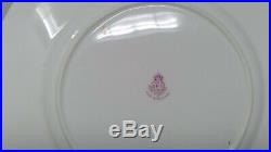 11 Royal Worcester China Dinner Plates Green with Gold accents & trim Stunning