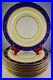 11-Vintage-Lenox-Old-Mark-Raised-Gold-Dots-Swags-Cobalt-Band-Dinner-Plates-D314B-01-nsso