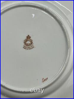 12 Adderley for Spaulding Cobalt & Gold Encrusted 10 1/8 Dinner Plates c. 1926