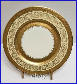 12 Antique Gold Encrusted H&c Selb Bavaria Heinrich & Co Dinner / Charger Plates