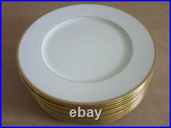 12 Antique Lenox gold design Rim Dinner Plates Parmelee Dohrmann Co 10.5