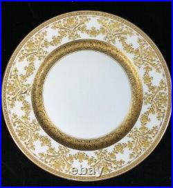(12) C. Ahrendfeldt Super Gold Encrusted 9.75 PLATES Bailey Banks Biddle-Phila