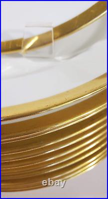 12 Charles Field Haviland Gold Rim Dinner Plates CHF48 GDA Limoges 9.75 Inch