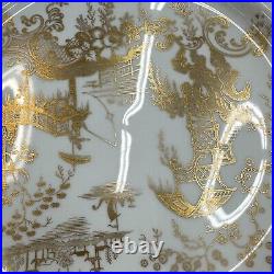 12 Copeland Spode Gilt Porcelain Dinner Plates Spode's Garden Gold Y7046 c1950