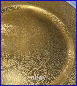 12 Gold Encrusted Hutschenreuther Selb Royal Bavaria Dinner Plate Set 10 1/2