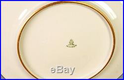 (12) HEINRICH & CO Selb Bavaria GREEN GOLD ENCRUSTED Dinner Plates Chargers