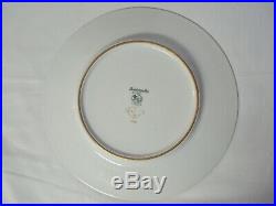 12 Hutschenreuther Bavaria China Gold Encrusted Dinner Plates Green Rings Scroll