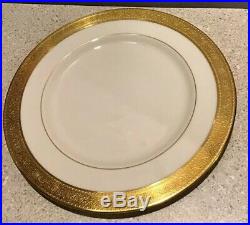 12 LENOX Westchester dinner plates 10 1/4 gold trim