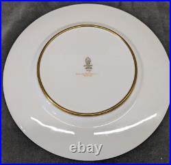 12 Raised Gold Wedgwood Columbia Powder Pink Dinner Plates