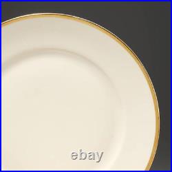 (12) Rosenthal Aida #1473 Gold Encrusted Cream White Porcelain Dinner Plates