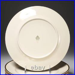 (12) Rosenthal Aida #1473 Gold Encrusted Cream White Porcelain Dinner Plates