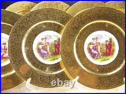 12 Royal China Germany 22 Carat Gold Encrusted Dinner Plates
