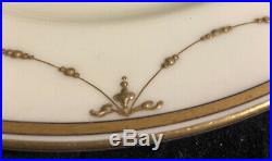 12 Royal Worcester Gold Encrusted Beaded Swags Ovington Dinner Plates 10 1/8