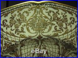 12 Stunning Gold Embossed Royal Doulton Dinner Plates For Ovington Brothers 1930