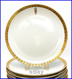 12 Tiffany & Co. Porcelain Gold Dinner Plates by Frank Lloyd Wright in Imperial