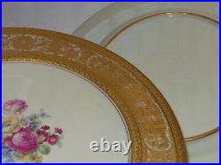 12 Vintage Genuine Beleek HM Co. Gold Encrusted Dinner Plates
