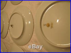 12 Vintage Raynaud Limoges Ambassador Gold Dinner Plates