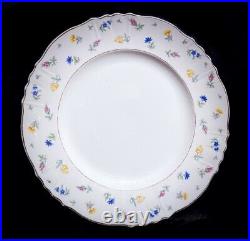 12 Vintage Syracuse China Federal Shape Suzanne Dinner Plates Floral & Gold USA