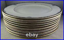 13 Royal Doulton Princeton Dinner Plates Great Condition Gold Trim