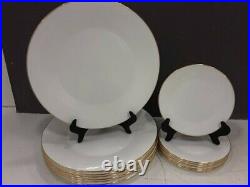 13 pc LOT MINTON GOLD MONARCH S729 Gold Trim Dinner Plates -7 & Bread Plates 6